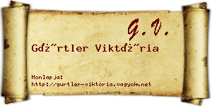 Gürtler Viktória névjegykártya